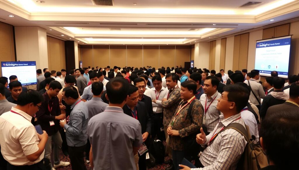 Komunitas trader TradingPro Indonesia dalam acara seminar trading di Jakarta